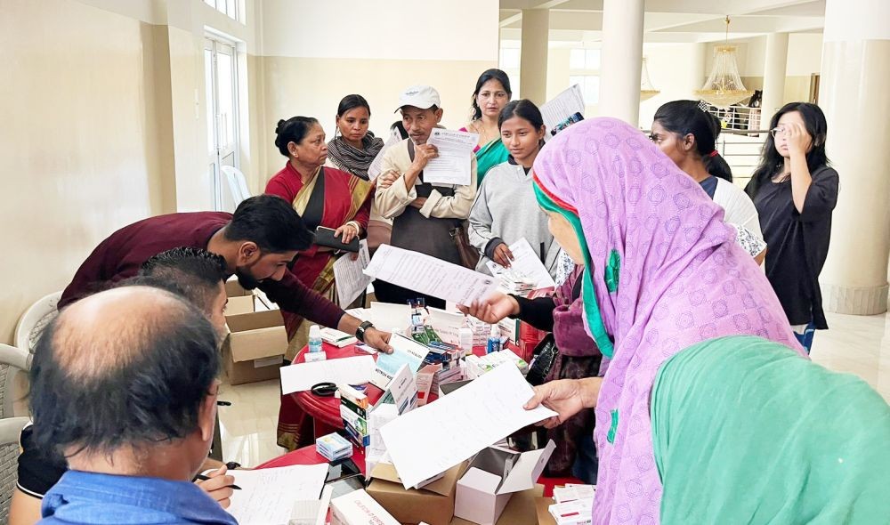 Patients being screened during the free Diabetes & Dental screening camp at Lions club centre, Dimapur on January 29 (Morung Photo)